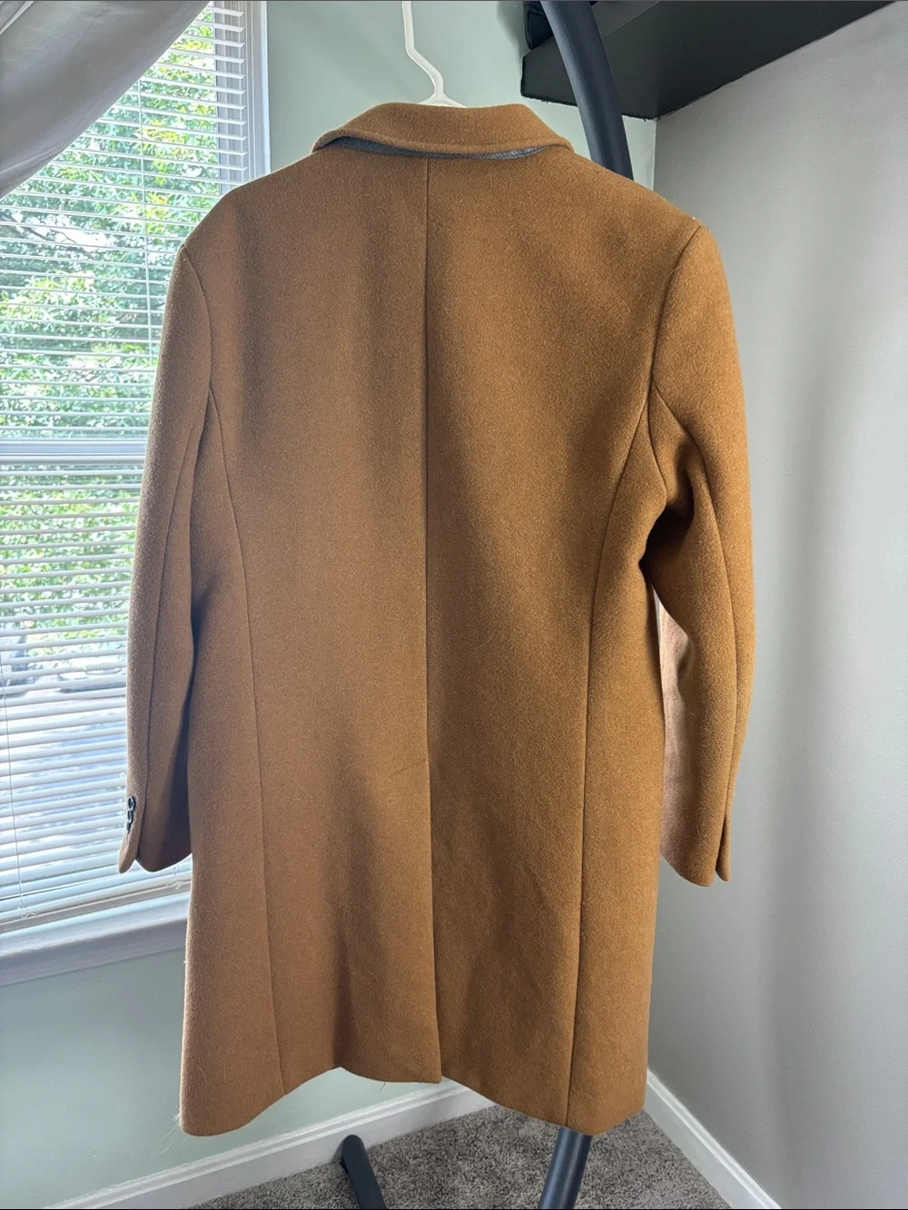 J. Crew Men's Wool Camel/Tan Single-Breasted Pea Coat